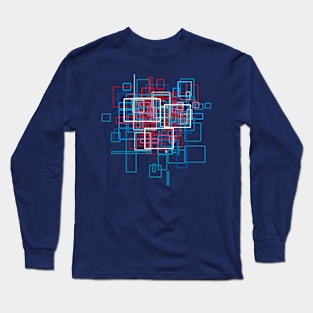 Abstract Cube Pattern - Futurism Long Sleeve T-Shirt